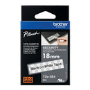 Brother P-Touch TZe Security Labelling Tape Cassette 18mm x 8m Black on White Tape TZESE4