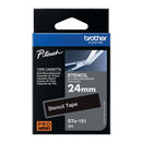 Brother P-Touch Stencil Tape Cassette 24mm x 3m Black STE-151