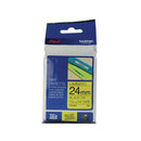Brother P-Touch TZe Lam Tape Cassette 24mm x 8m Black on Yellow Tape TZE651