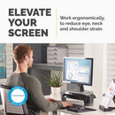 Fellowes Smart Suites Height Adjustable Monitor Riser Black/Silver 8020801