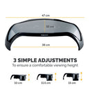 Fellowes Smart Suites Height Adjustable Monitor Stand Black/Silver 8020101