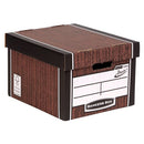 Bankers Box Premium Classic Storage Box Woodgrain (Pack of 5) 7250513