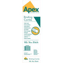 Fellowes Apex Plastic Binding Combs 16mm Black (Pack of 100) 6202301