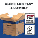 Bankers Box SmoothMove FastFold Removal Box Large 85 Litre Brown/Blue (Pack of 5) 6205301