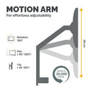 Fellowes Platinum Series Dual Monitor Arm Black 8042501