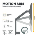 Fellowes Platinum Series Single Monitor Arm 8043301