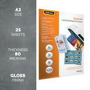 Fellowes Admire EasyFold Laminating Pouch A3 160 Micron Total Thickness (Pack of 25) 5602001