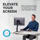 Fellowes Seasa Free Standing Single Monitor Arm Black 8049601