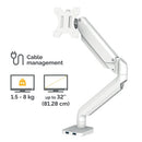 Fellowes Platinum Series Single Monitor Arm White 8056201