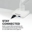 Fellowes Platinum Series Single Monitor Arm White 8056201