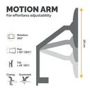 Fellowes Platinum Series Single Monitor Arm Silver 8056401
