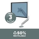 Fellowes Platinum Series Single Monitor Arm Silver 8056401