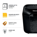 Fellowes Powershred LX25 Cross-Cut P-4 Shredder Black 4171101
