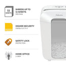 Fellowes Powershred LX70 Cross-Cut Shredder White 100017469