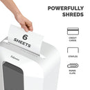 Fellowes Powershred LX25 Cross-Cut Shredder White 100110063