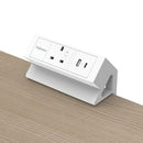 Fellowes Power Desk Type G UK/IE 1 Socket 1 USB-A + 1 USB-C Port White 100137171