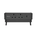 Fellowes Power Desk 2 Type G UK/IE 2 Sockets 1 USB-A + 1 USB-C Port Black 100136987