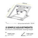 Fellowes Alumia Portable Laptop Stand Silver 100138867