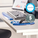 Fellowes Crystals Gel Keyboard Wrist Support Blue 9113701