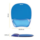 Fellowes Crystals Gel Mouse Pad Blue 9114106