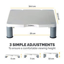 Fellowes Standard Monitor Stand Platinum 91712