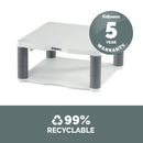 Fellowes Premium Monitor Stand Plus with Storage Drawer and Built In Copyholder White 9171302