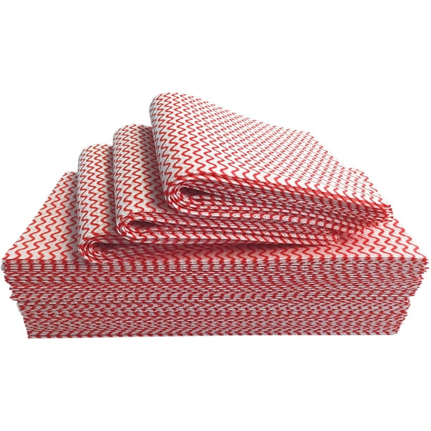 Janit-X/Optima Heavyweight All Purpose Non Woven Cloth 50x36cm Red (Pack of 50)