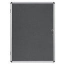 Bi-Office Enclore Felt Lockable Glazed Case Aluminium Frame Grey Felt 1160x35x981mm VT640103150