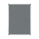 Bi-Office Enclore Felt Indoor Lockable Glazed Case 720x981x35mm Grey VT630103150