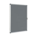 Bi-Office Enclore Felt Indoor Lockable Glazed Case 720x981x35mm Grey VT630103150