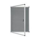 Bi-Office Enclore Felt Indoor Lockable Glazed Case 720x981x35mm Grey VT630103150