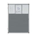 Bi-Office Enclore Felt Indoor Lockable Glazed Case 720x981x35mm Grey VT630103150