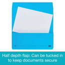 Elba Strongline Document Wallet Bright Manilla Foolscap Blue (25 Pack) 100090140