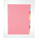 Elba-10 Part Card Divider Recycled Manilla A4 Assorted 400007246