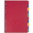 Elba 10-Part Pressboard Divider Heavyweight A4 Bright Multi 400007513