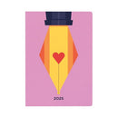 Collins Week To View Diary Peace Love Heart Design A5 E-PLU153.FP-25