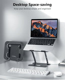 Contour Ergonomics Adjustable Metal Laptop Stand For Laptops Up To 17 Inches Black CE10136