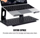 Contour Ergonomics Riser Style Laptop Stand For Laptops Up To 17 Inches Black CE10138