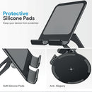 Contour Ergonomics Rotating Hinged Tilting And Rotating Tablet/Phone Stand 4-13 Inches Blk CE10140
