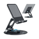 Contour Ergonomics Rotating Hinged Tilting And Rotating Tablet/Phone Stand 4-13 Inches Blk CE10140