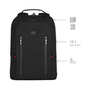 Wenger City Traveller Carry-On 16 Inch Backpack with Tablet Pocket Black 606490