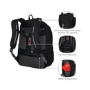 Wenger Carbon Pro Business Backpack with 15.6 Inch Laptop Sleeve and Tablet Pocket Black 653129
