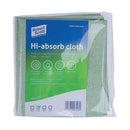 Robert Scott Hi-Absorb Microfibre Cloth Green (Pack of 5) 103986GREEN