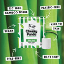 Cheeky Panda 3-Ply Toilet Tissue 200 Sheets Plastic Free (Pack of 48) PFTOILT48