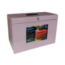 Cathedral File Box with 5 Suspension Files Foolscap Pastel Pink FPHOPP