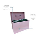 Cathedral File Box with 5 Suspension Files Foolscap Pastel Pink FPHOPP