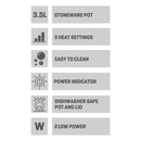 Daewoo 3.5 Litre Slow Cooker 210W Efficient Dishwasher Safe