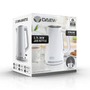 Daewoo Stirling Jug Kettle | 1.7Litre | Cordless Swivel Base | 3KW with Rapid Boil |  White
