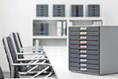 Durable VARICOLOR Desktop Organiser 10 Drawer Colour Coded Modular Storage A4+ 761027