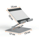 Durable Premium Aluminium Foldable Tablet Holder Rise Desk Stand 894023